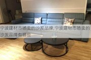 宁波建材市场卖的沙发品牌,宁波建材市场卖的沙发品牌有哪些