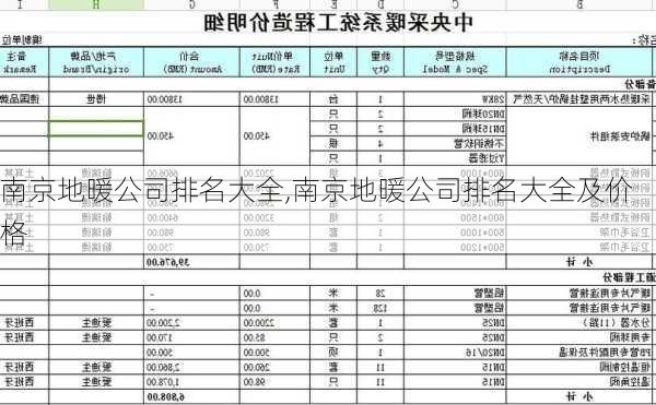 南京地暖公司排名大全,南京地暖公司排名大全及价格
