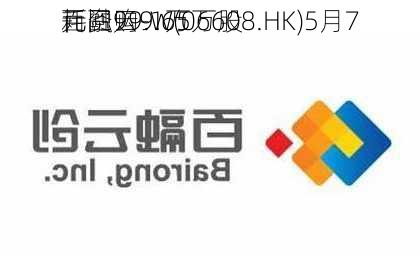 百融云-W(06608.HK)5月7
耗资99.1万
元回购9.65万股